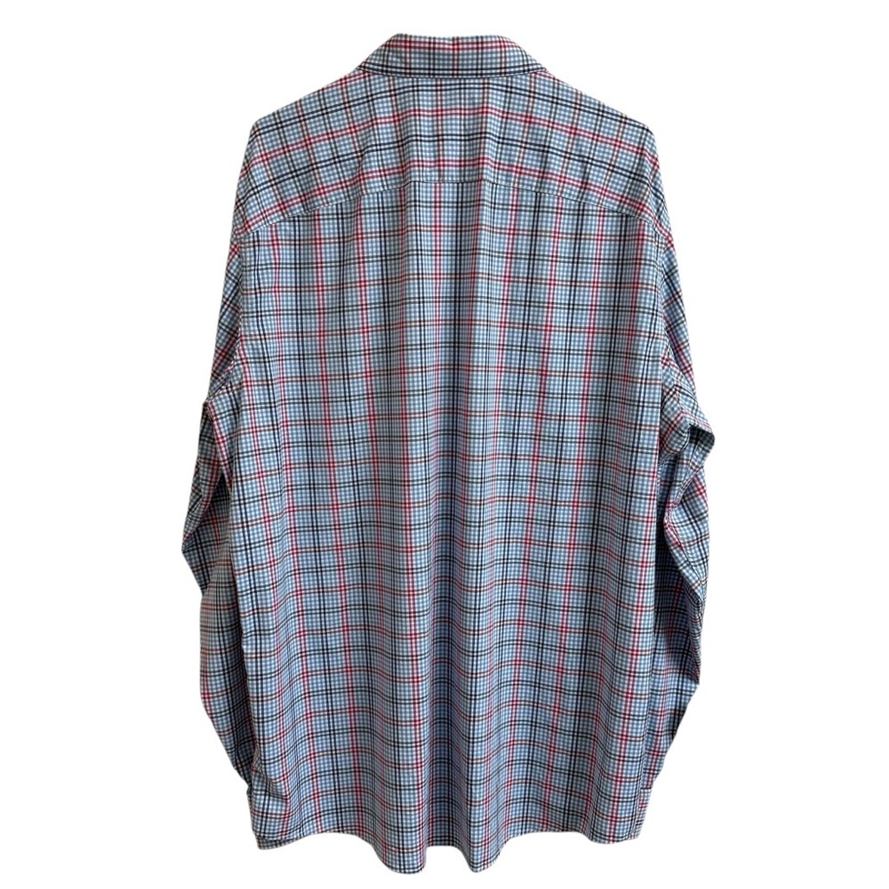 UNTUCKit Scansano Performance Blue Pink Plaid Button Down Shirt Men Sz XXL Tall - Picture 2 of 10